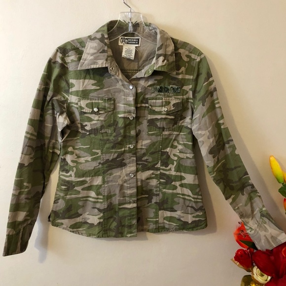 Route 66 Tops - Camouflage Button Down Shirt